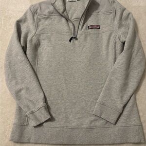 Vineyard Vines Gray Quarter-Zip Pullover